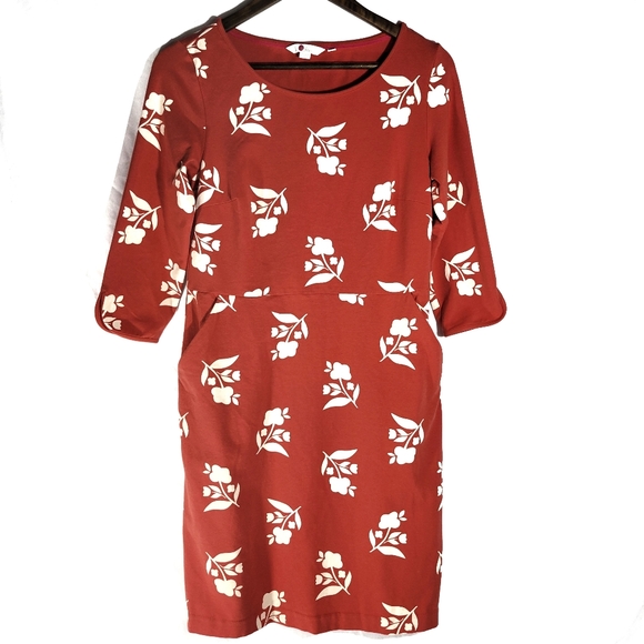 Boden Jessie Jersey Floral Knit Dress 8P - Picture 2 of 7
